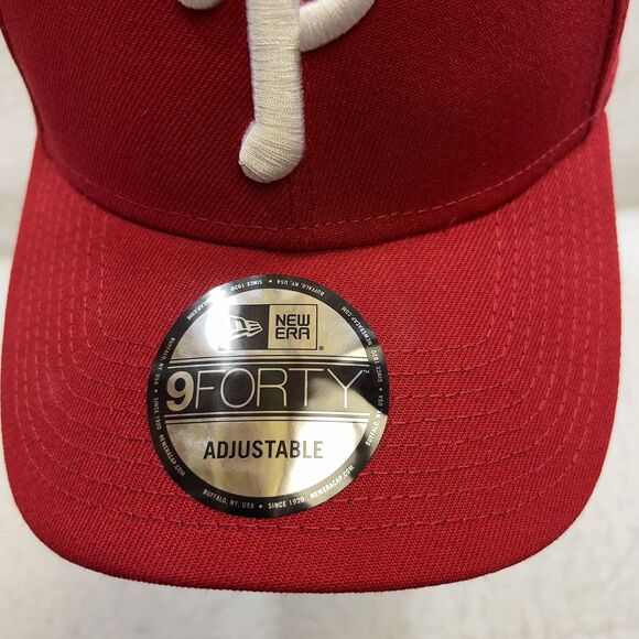 Philadelphia Phillies New Era The League 9FORTY Adjustable Hat Red OSFA Cap - Picture 7 of 9